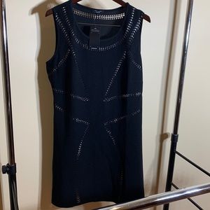 NEW LOOK Inspire black cut out (lined) sheath dress, polyester stretch sz 14